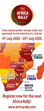 Africa Rally InfoGraphic Poster 2026 - Two Routes