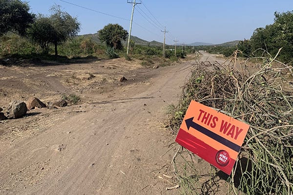 this way sign