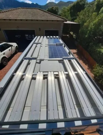 Solar Panels on the Roof of the Fiat Ducato.